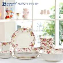 28pcs Pintura de flor Fine Bone China Melhor venda Jantar japonês Ceramic Tableware, venda quente Rustic Dinnerware Sets